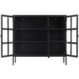 VITRINE in Schwarz  - Schwarz, Design, Glas/Metall (120/110/35cm) - Xora