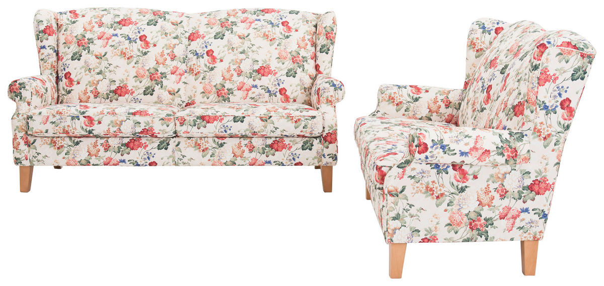 SITZGARNITUR Flachgewebe Multicolor  - Eichefarben/Multicolor, LIFESTYLE, Textil - Landscape