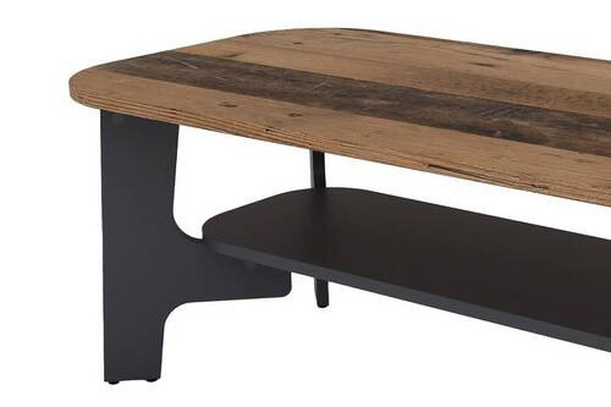 COUCHTISCH 110/55/42,5 cm rechteckig Graphitfarben, Alteiche  - Alteiche/Graphitfarben, KONVENTIONELL, Holzwerkstoff (110/55/42,5cm) - MID.YOU