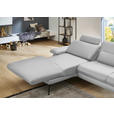 ECKSOFA in Echtleder Weiß  180/310 cm  - Schwarz/Weiß, Design, Leder/Metall (180/310cm) - Dieter Knoll