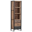 REGAL  55/190/43 cm Braun, Naturfarben, Schwarz  - Schwarz/Braun, Design, Holz/Holzwerkstoff (55/190/43cm) - Landscape