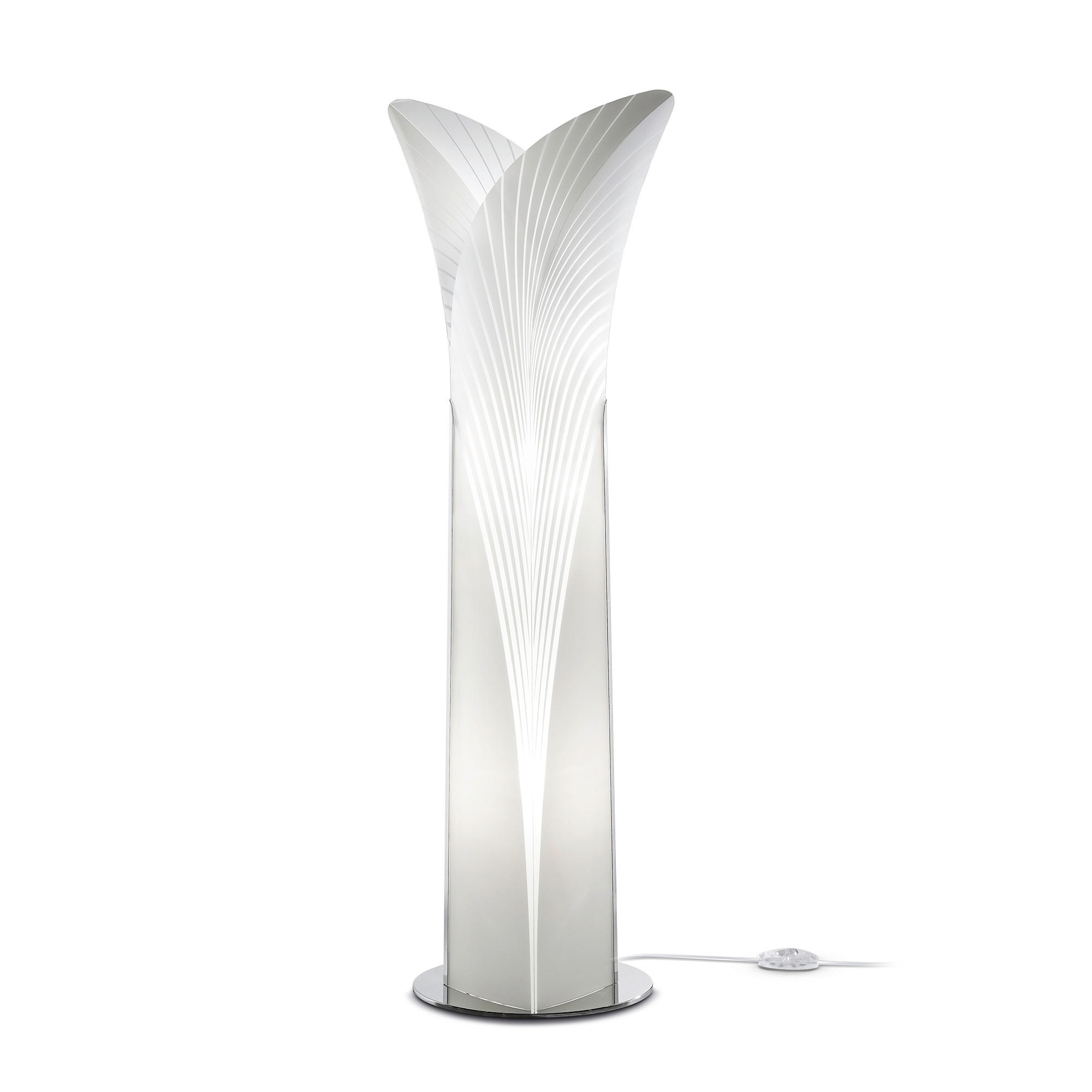 STEHLEUCHTE 37,5/40/153,5 cm    - Alufarben/Weiß, Design, Kunststoff/Metall (37,5/40/153,5cm) - Slamp