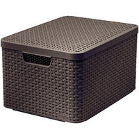 TÁROLÓKOSÁR 44.5/33/24.8 cm  - barna, Basics, műanyag (44.5/33/24.8cm)