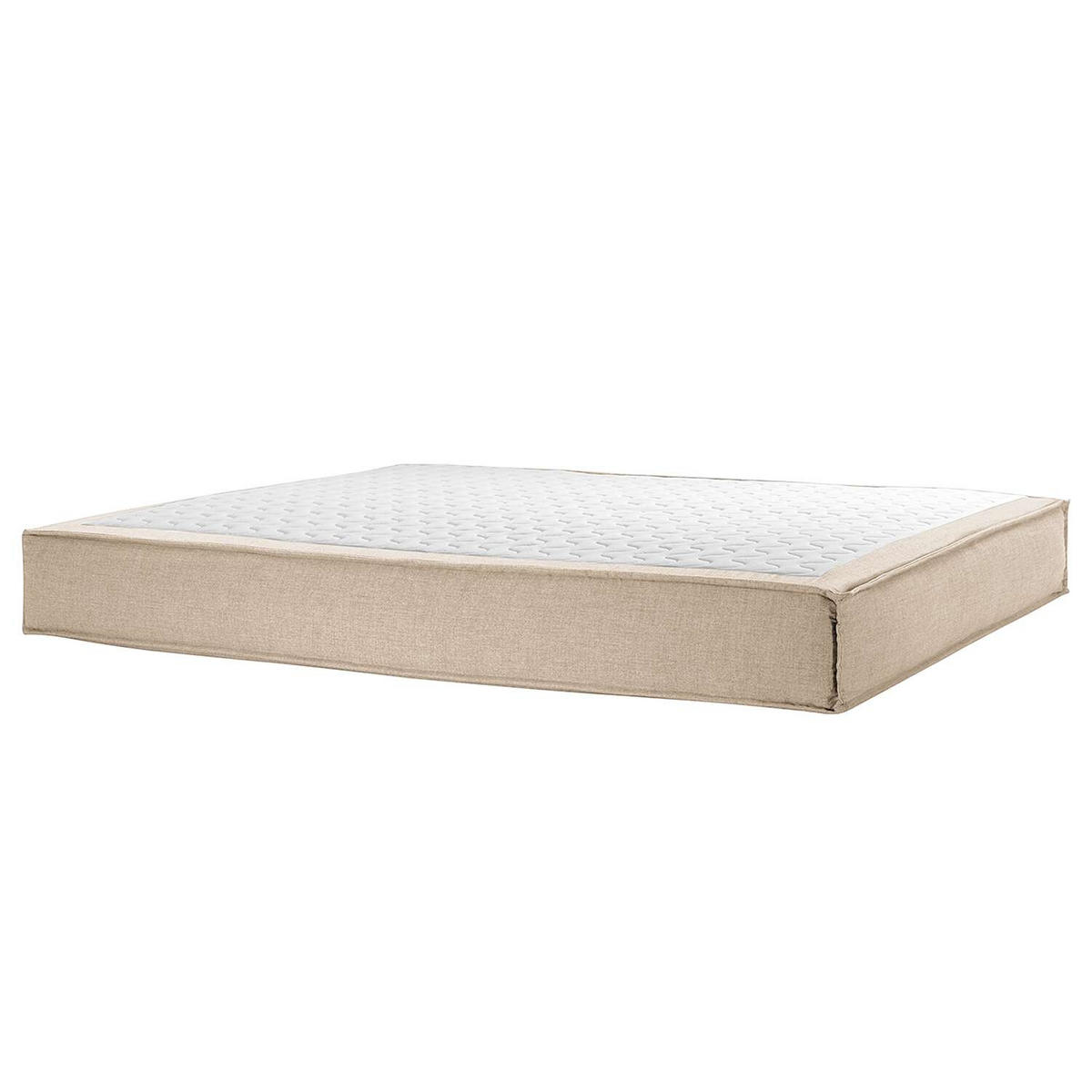 BOXSPRINGBETT 140/200 cm  in Beige  - Beige/Schwarz, Design, Textil (140/200cm) - home24