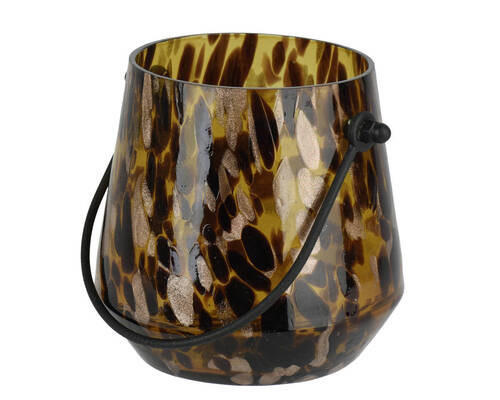 TEELICHTHALTER - Braun, Trend, Glas (11,00/11,00/10,50cm) - Ambia Home