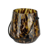 TEELICHTHALTER - Braun, Trend, Glas (11,00/11,00/10,50cm) - Ambia Home