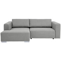 ECKSOFA inkl. Funktion Heaven Grau Flachgewebe  - Chromfarben/Grau, KONVENTIONELL, Textil/Metall (162/242cm) - Tom Tailor