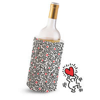POSODA ZA HLAJENJE VINA - rdeča/črna, Basics, umetna masa (3/17.5/14cm) - Vacu Vin
