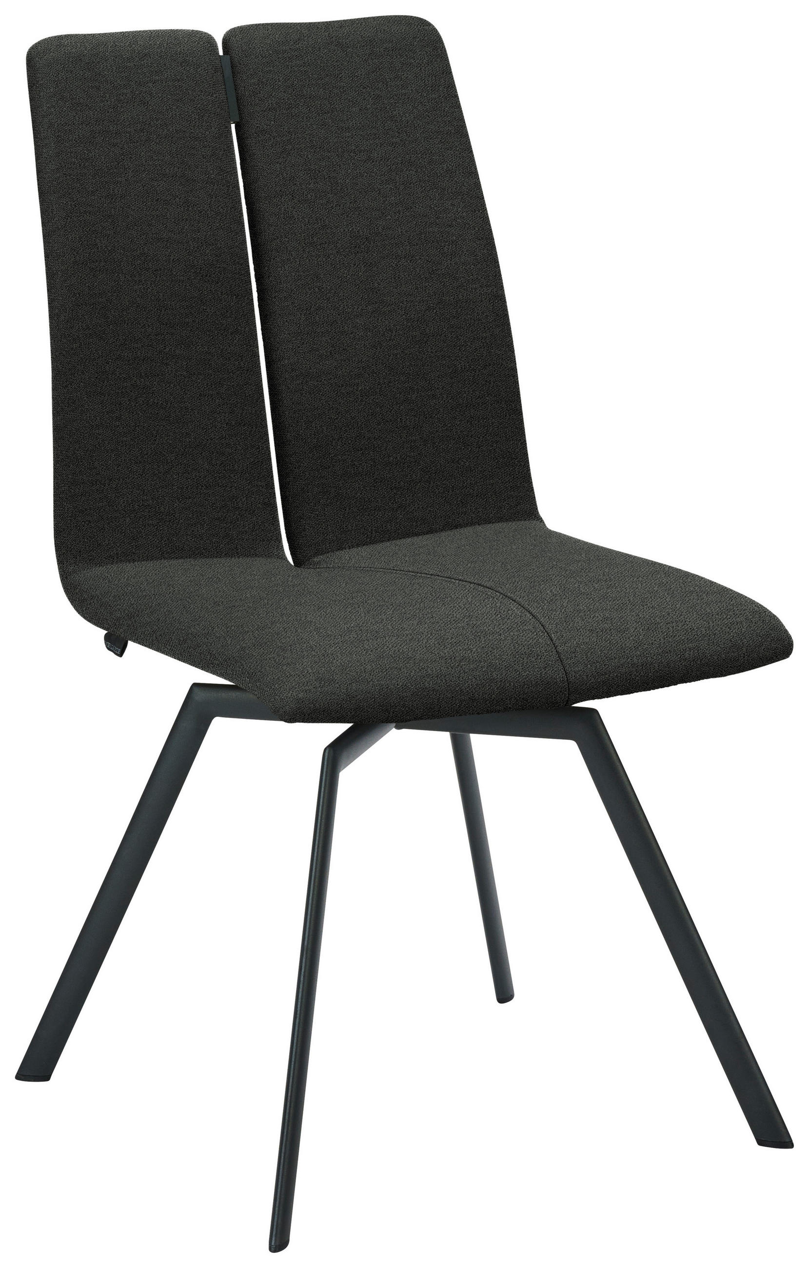 STUHL  Lederauswahl, Stoffauswahl, Typenauswahl Struktur  - Anthrazit/Grau, Design, Textil/Metall (50/92/64cm) - Venjakob