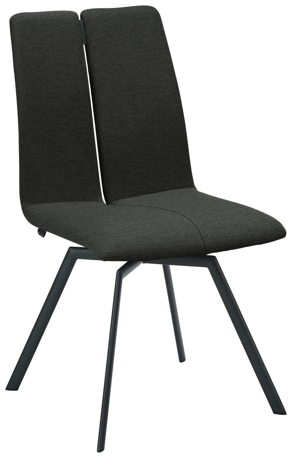 STUHL  Lederauswahl, Stoffauswahl, Typenauswahl Struktur  - Anthrazit/Grau, Design, Textil/Metall (50/92/64cm) - Venjakob