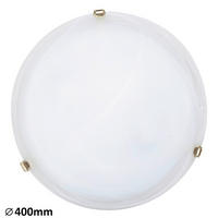 NÁSTĚNNÉ SVÍTIDLO, 40 cm  - alabastrová, Basics, kov/sklo (40cm)