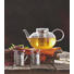 TEEKANNENSET - Klar, Basics, Glas/Metall (2l) - Leonardo