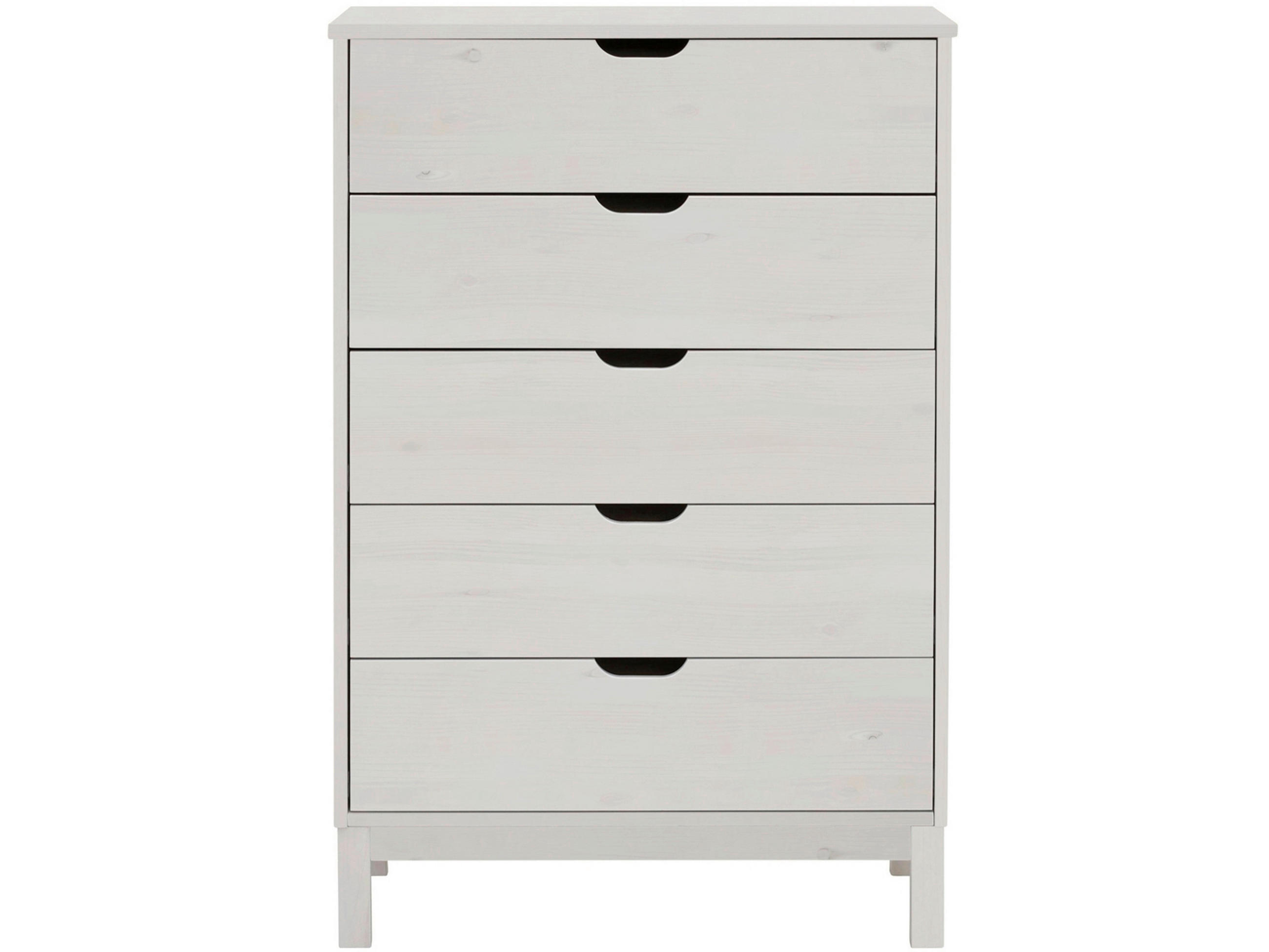 KOMMODE POZNAN, 76/113/39 cm, 5 Schublade(n)  - Weiß, Design, Holz (76/113/39cm) - Livetastic