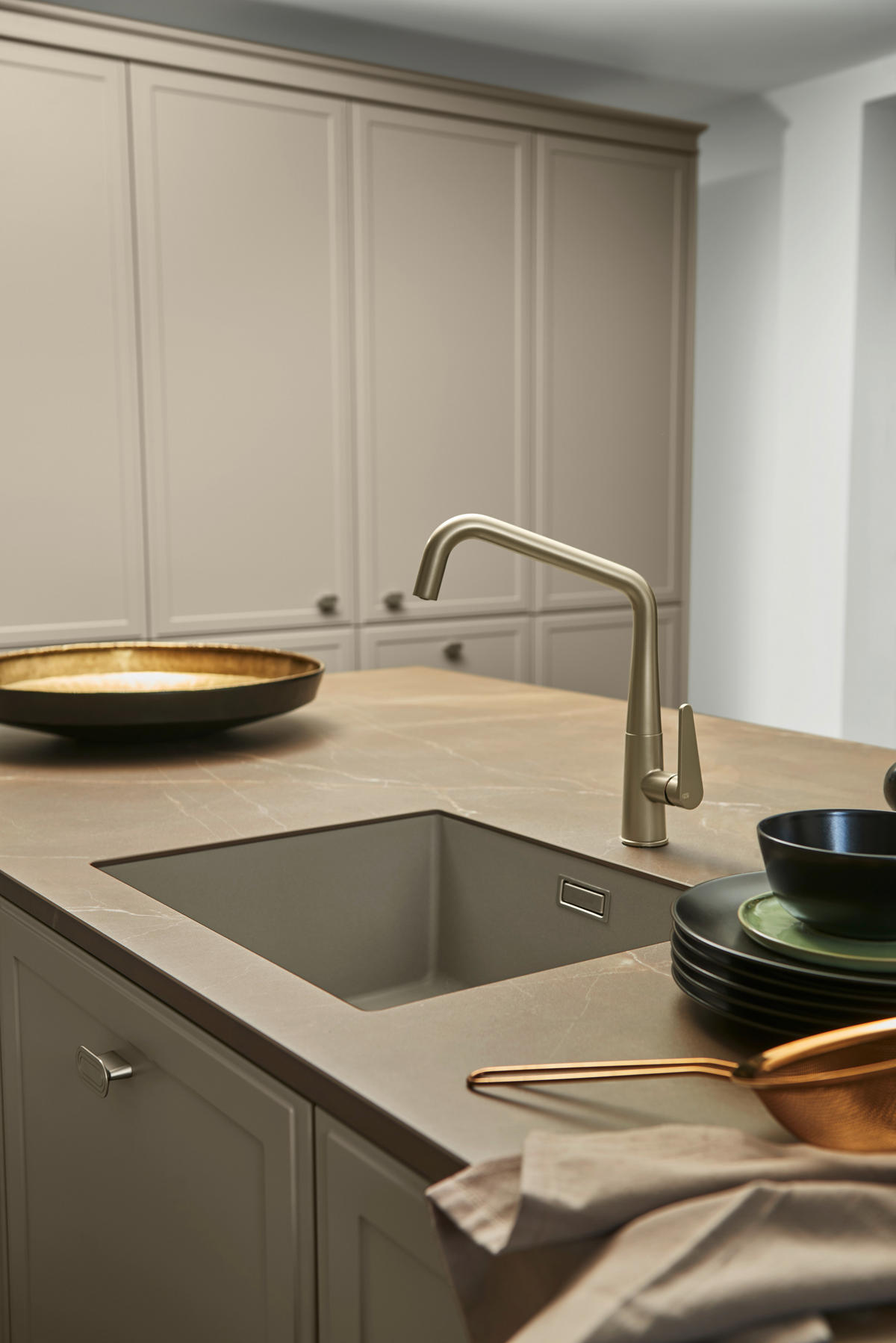 EINBAUKÜCHE TORINO LACK  - Greige, Design, Holzwerkstoff - Nolte Küchen