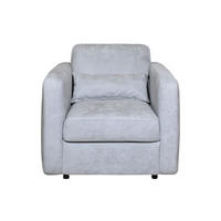 FOTELJA drvo, plastika, tekstil, drvni materijal  siva   - siva/crna, Moderno, drvni materijal/drvo (78/88/83cm) - Novel