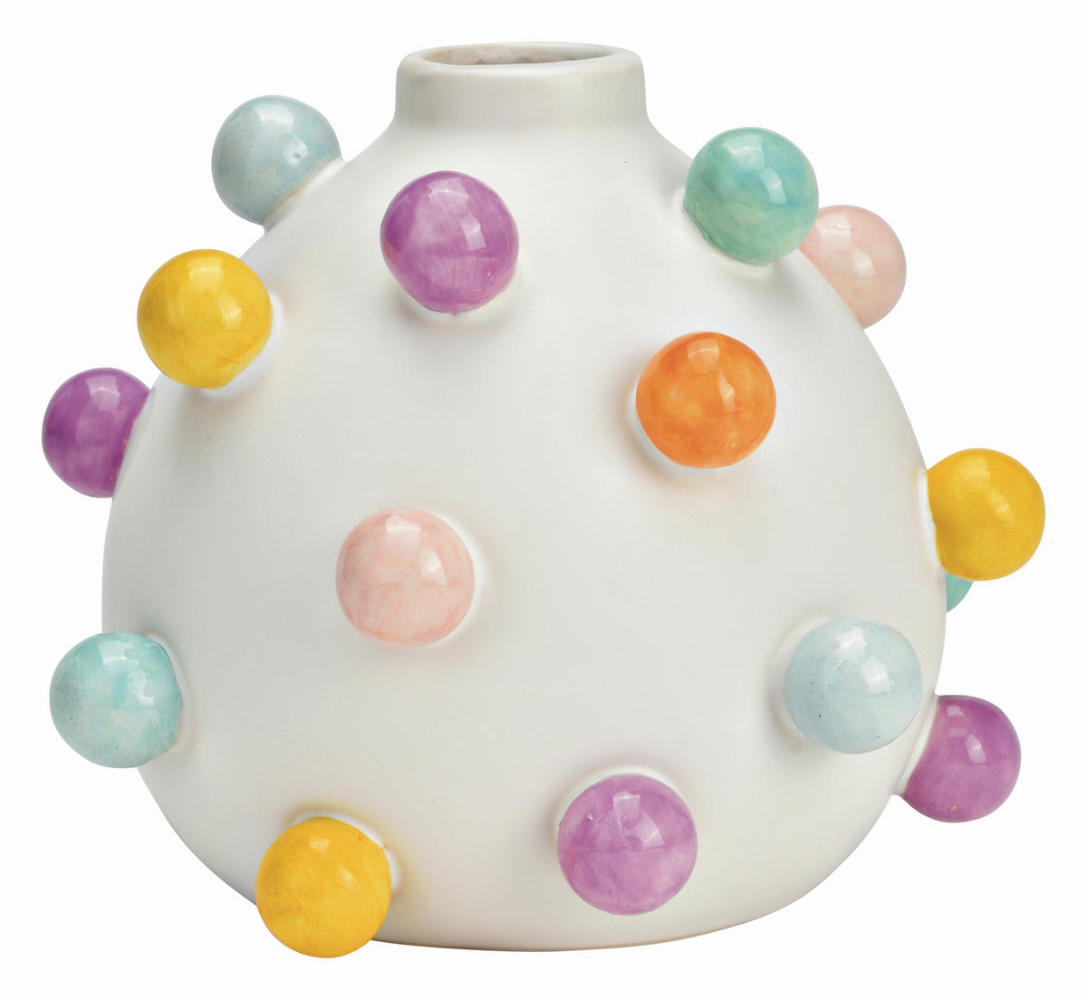 VASE  - Weiß, Basics, Keramik (17/15/17cm)