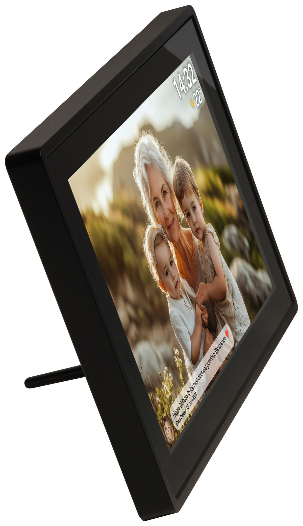 DIGITALER BILDERRAHMEN - Schwarz, Design, Kunststoff (26/18/1,7cm) - DENVER