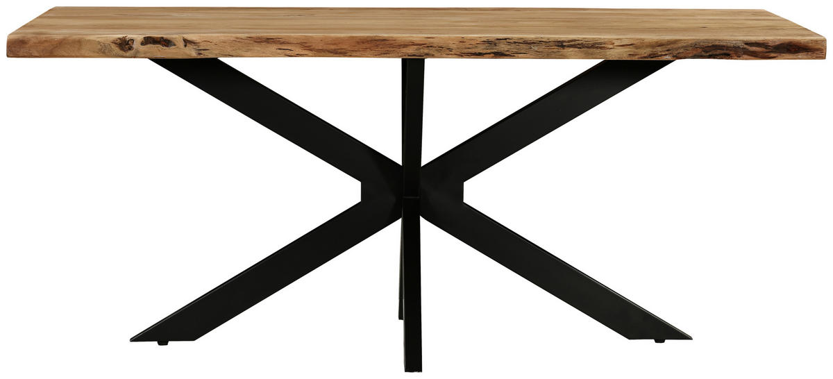 STOL ZA BLAGOVAONICU  crna, boje bagrema  drvo, metal      - boje bagrema/crna, Moderno, drvo/metal (200/100/76cm) - MID.YOU