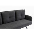 SITZBANK 180/93/67 cm Cord Anthrazit Metall  - Anthrazit/Schwarz, Design, Textil/Metall (180/93/67cm) - Novel