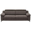 3-SITZER-SOFA in Chenille Graubraun  - Graubraun/Schwarz, Design, Textil/Metall (230/104/104cm) - Valdera