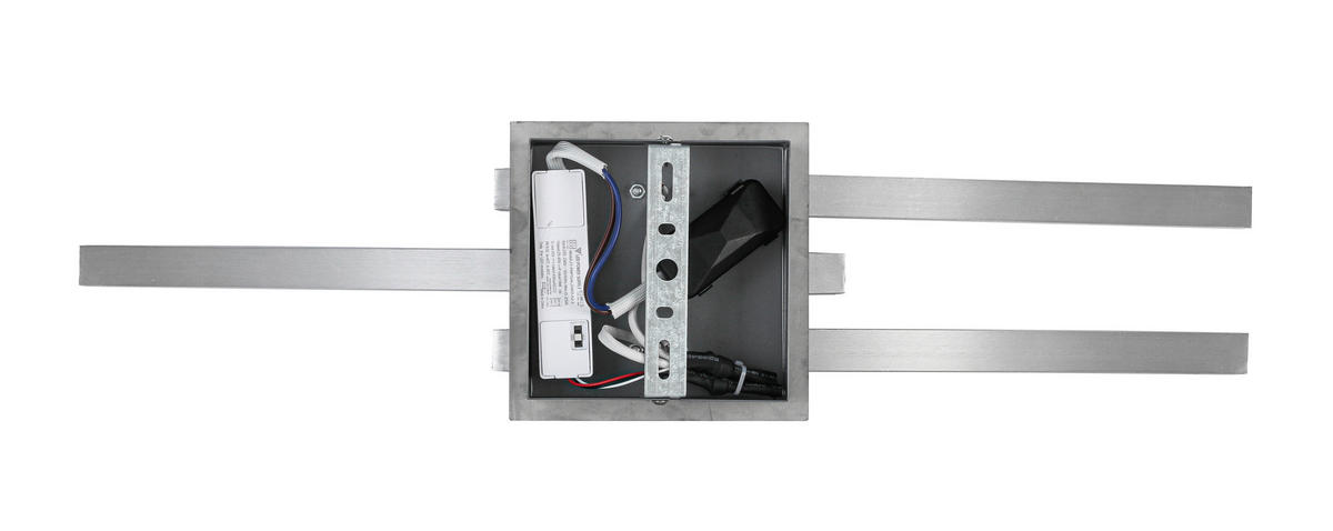 LED PLAFONJERA  - bela/srebrna, Osnovno, metal/plastika (54,5/14/6,5cm) - Boxxx