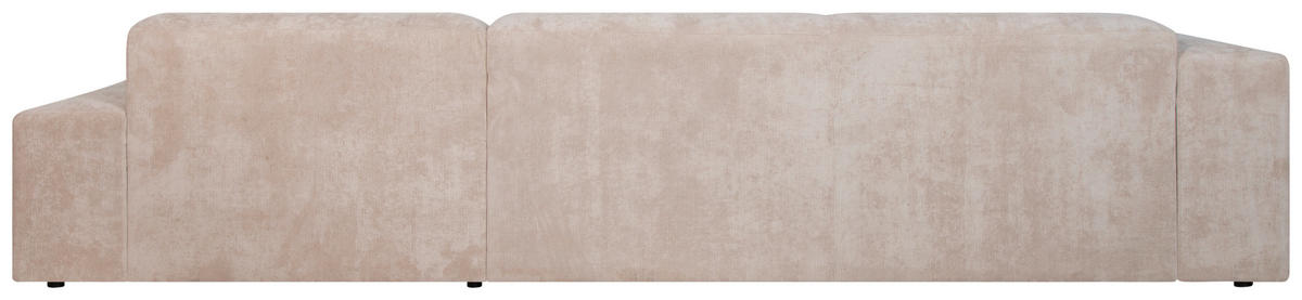 ECKSOFA HANNAH Beige Cord  - Beige/Schwarz, Design, Kunststoff/Textil (343/170cm) - MID.YOU