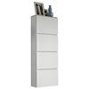 SCHUHKIPPER Gardasee  in 60/162/22 cm  - Eichefarben/Anthrazit, Design, Holzwerkstoff (60/162/22cm) - Moderano