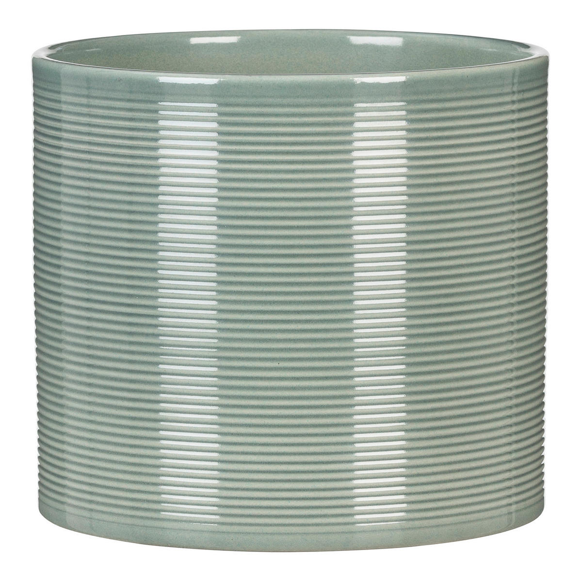 BLUMENTOPF  - Salbeigrün, Basics, Keramik (28/28/25cm)