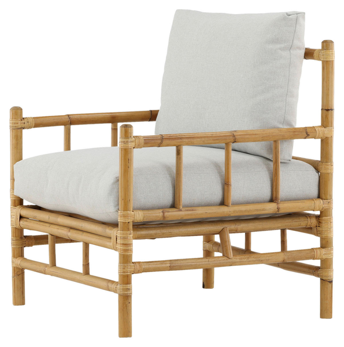 LOUNGESESSEL in Holz Hellbraun  - Hellbraun, KONVENTIONELL, Holz/Textil (78/88/77cm) - Gardenson