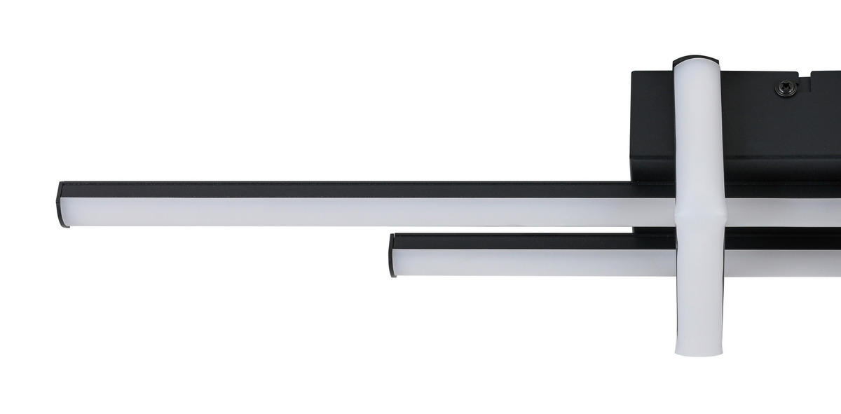 DECKENLEUCHTE    62/10,5/8 cm  - Schwarz, Trend, Kunststoff/Metall (62/10,5/8cm) - Collett's Monde