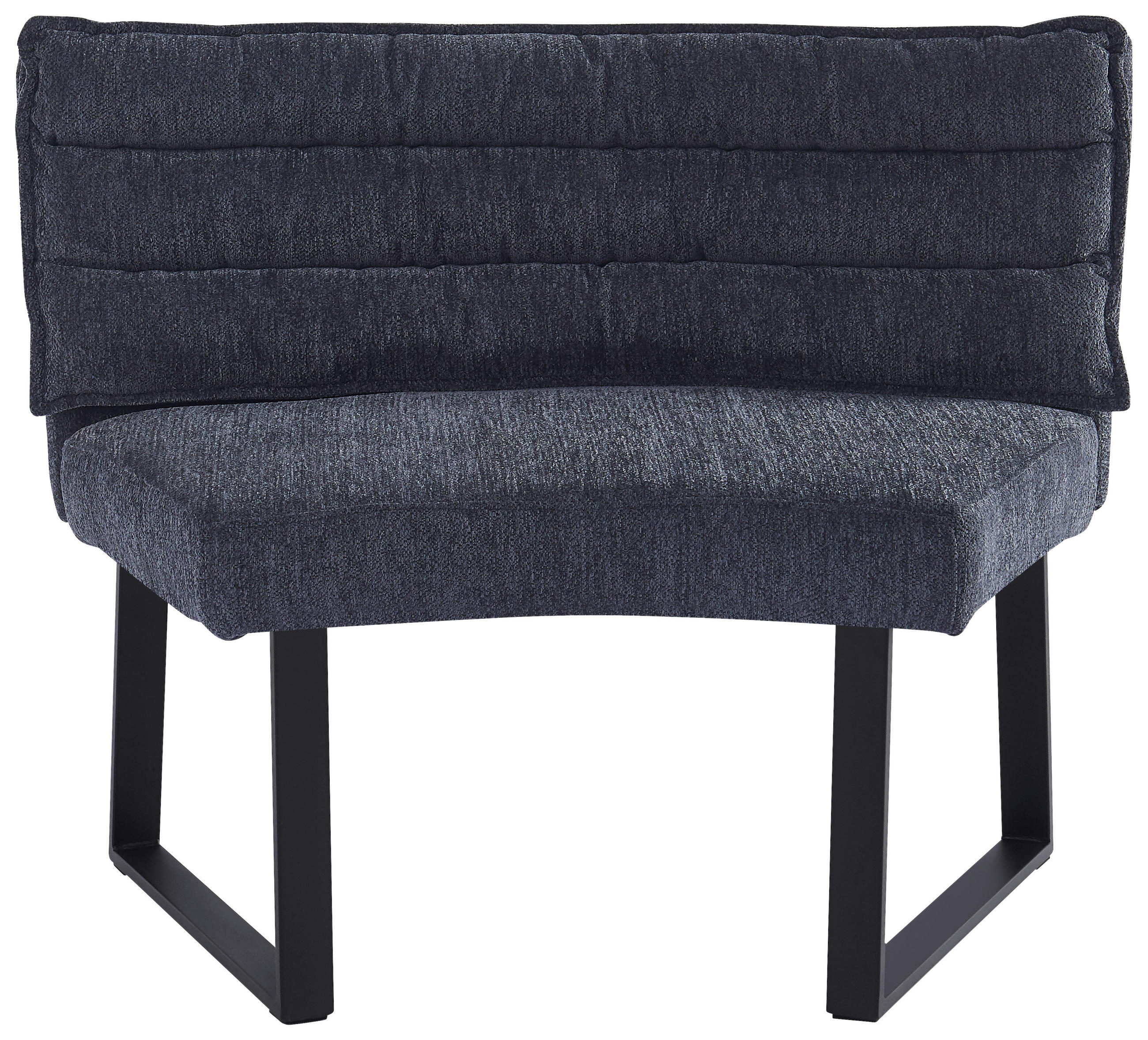 SITZBANK in Metall, Textil Grau  - Schwarz/Grau, MODERN, Textil/Metall (108/82/60cm) - MID.YOU