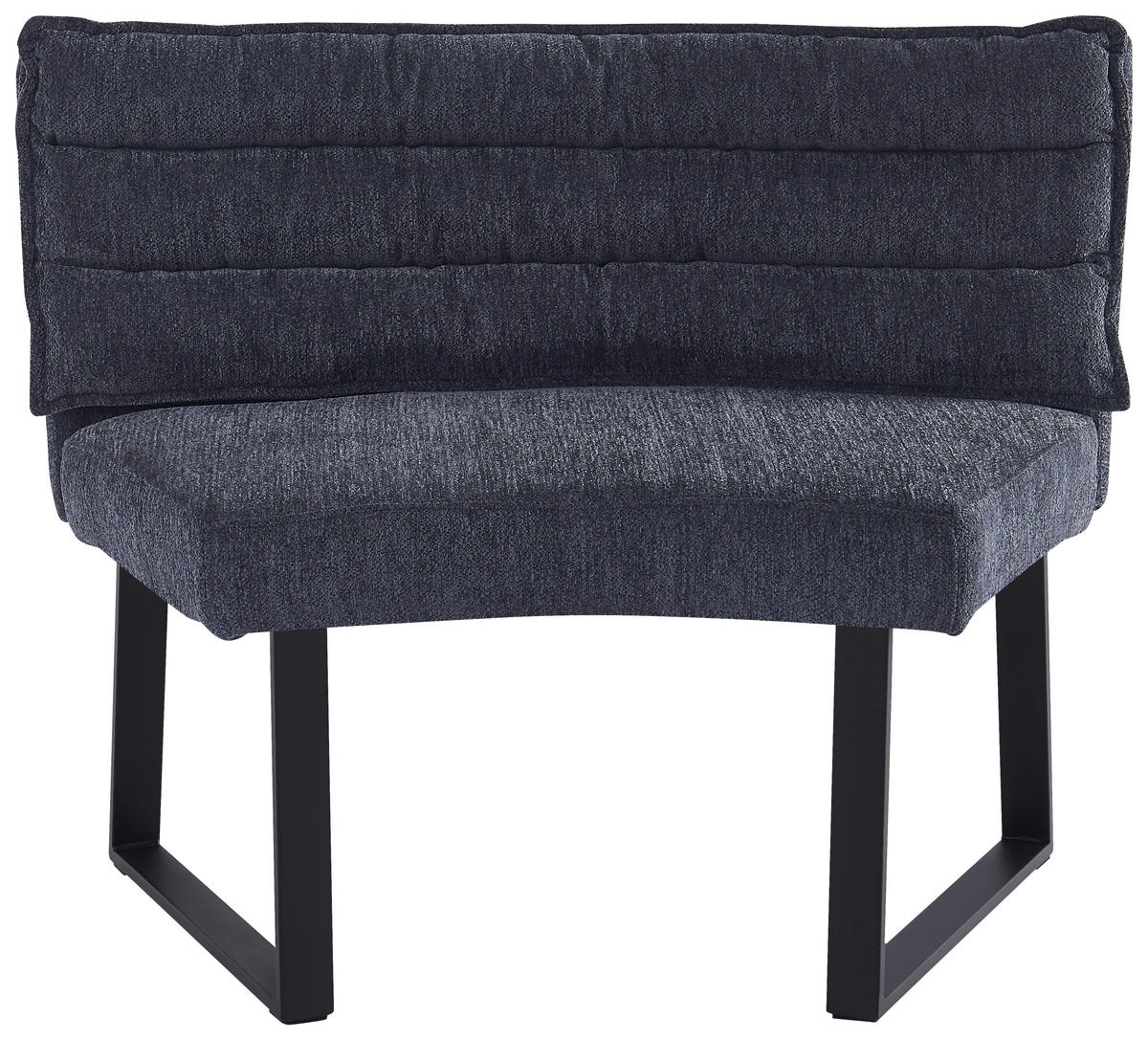 SITZBANK in Metall, Textil Grau  - Schwarz/Grau, MODERN, Textil/Metall (108/82/60cm) - MID.YOU