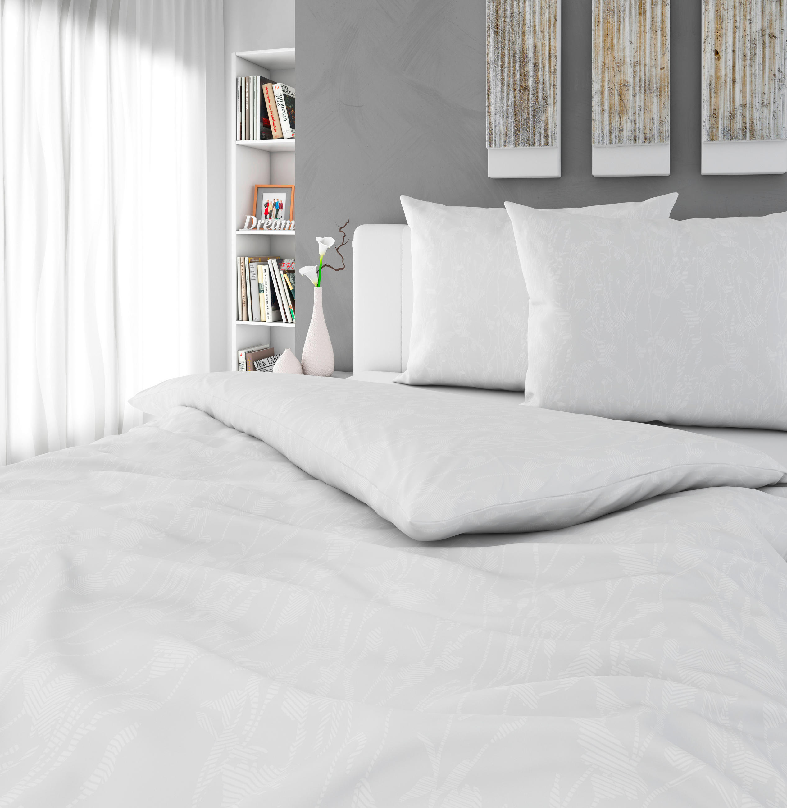 BETTWÄSCHE Satin 200/210 cm  - Weiß, KONVENTIONELL, Textil (200/210cm) - Novel
