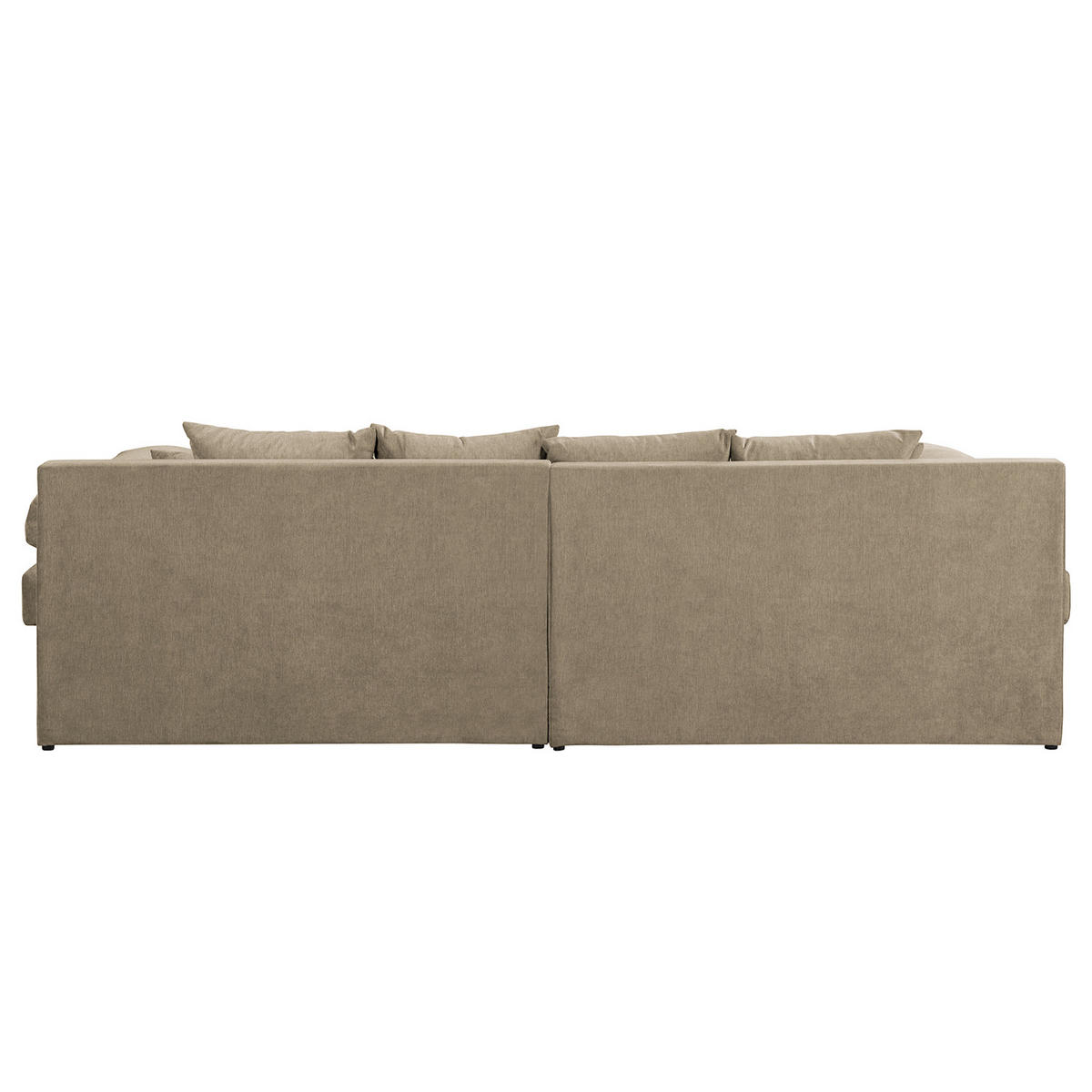 ECKSOFA Naomi Cappuccino Mikrofaser Rückenkissen  - Schwarz/Cappuccino, Design, Kunststoff/Textil (243/284cm) - P & B