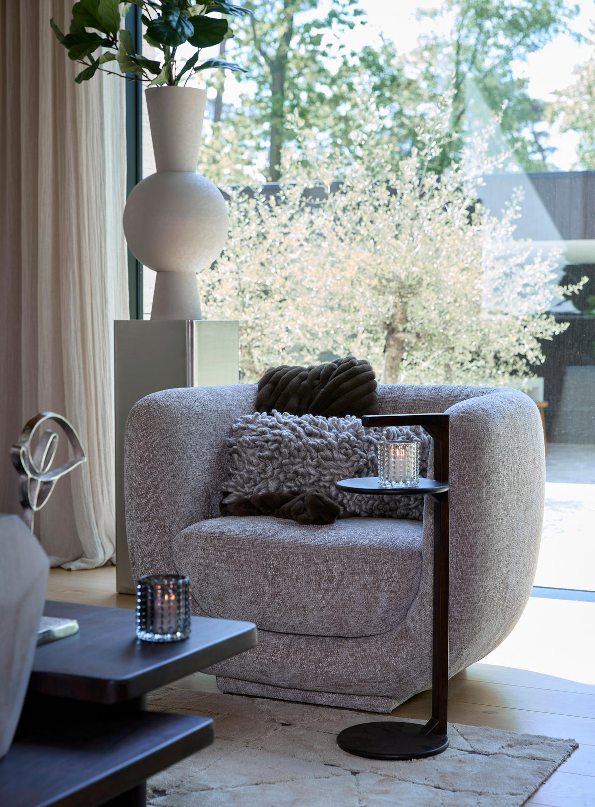 PLAID VAJEN 170/130 cm  - Dunkelbraun, LIFESTYLE, Textil (170/130cm) - Light & Living