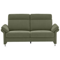 3-SITZER-SOFA in Flachgewebe Grün  - Alufarben/Grün, MODERN, Textil/Metall (196/103/89cm) - Pure Home Comfort