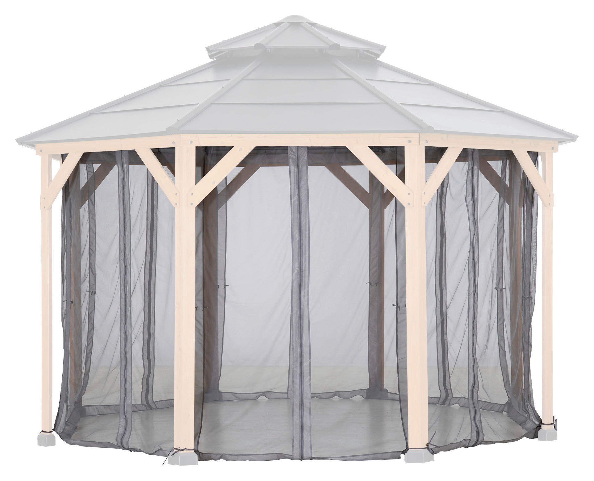 PAVILLON-SEITENTEIL   - Grau, Basics, Textil (147/228cm) - Modante