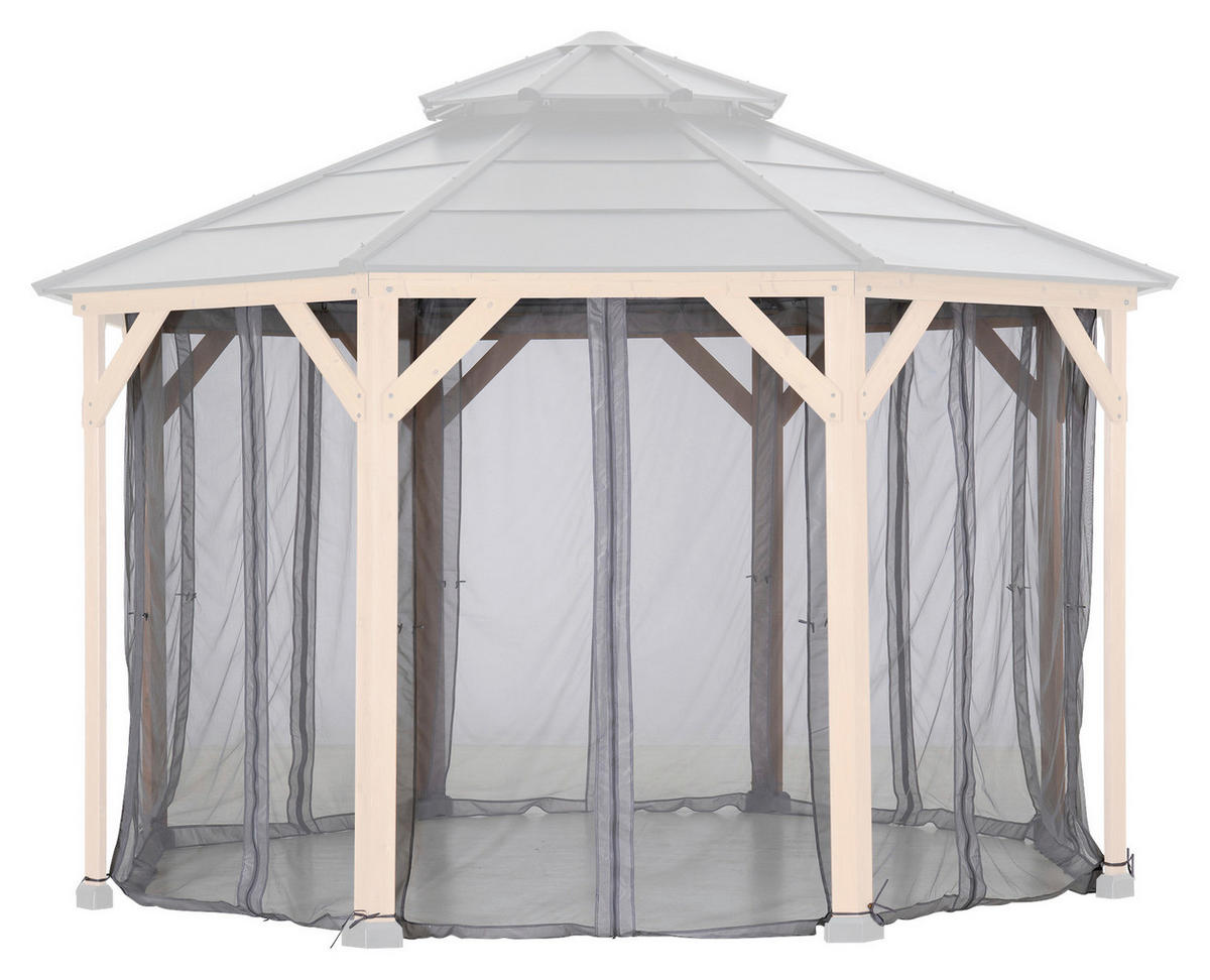 PAVILLON-SEITENTEIL  - Grau, Basics, Textil (147/228cm) - Modante