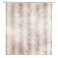 DUSCHVORHANG LONDA 180/200 cm  - Braun/Weiß, KONVENTIONELL, Kunststoff (180/200cm) - Schöner Wohnen