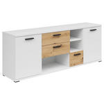 KOMMODE  in 155/59/38 cm  - Schwarz/Weiß, KONVENTIONELL, Holzwerkstoff/Kunststoff (155/59/38cm) - Xora