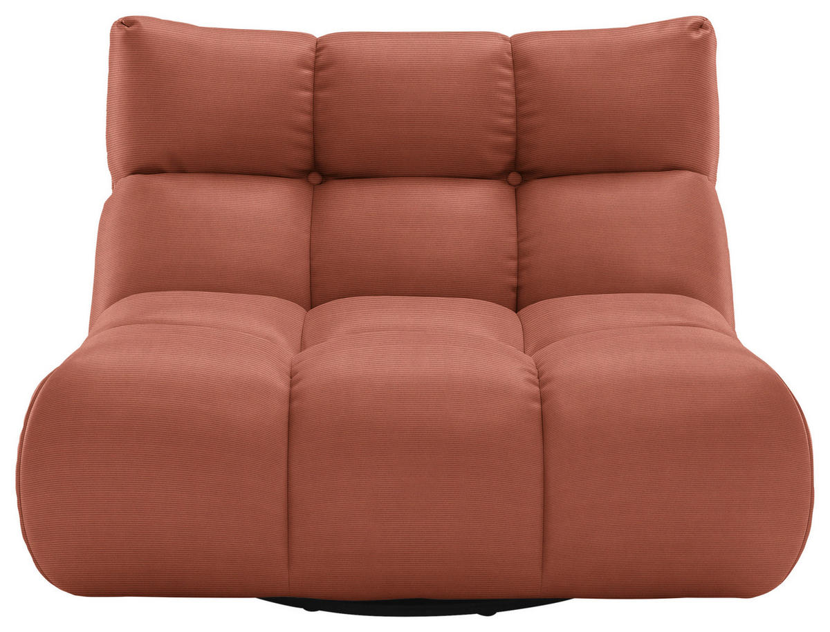 SESSEL Feincord Rostfarben  - Rostfarben/Schwarz, Design, Kunststoff/Textil (112/85/108cm) - Pure Home Lifestyle