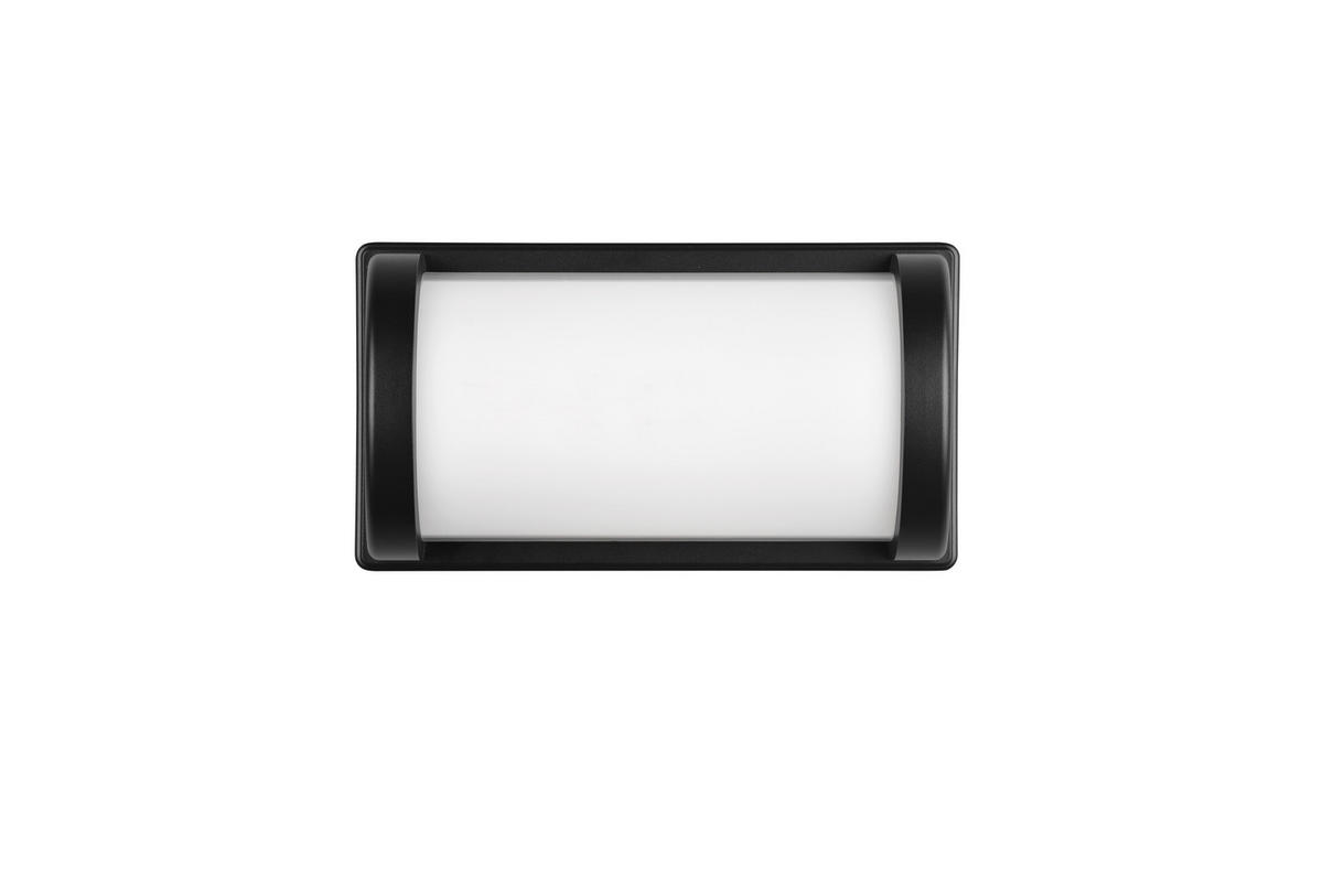 AUßENWANDLEUCHTE Puelo 26,5/14,5/10 cm  - Schwarz/Weiß, Design, Kunststoff/Metall (26,5/14,5/10cm)