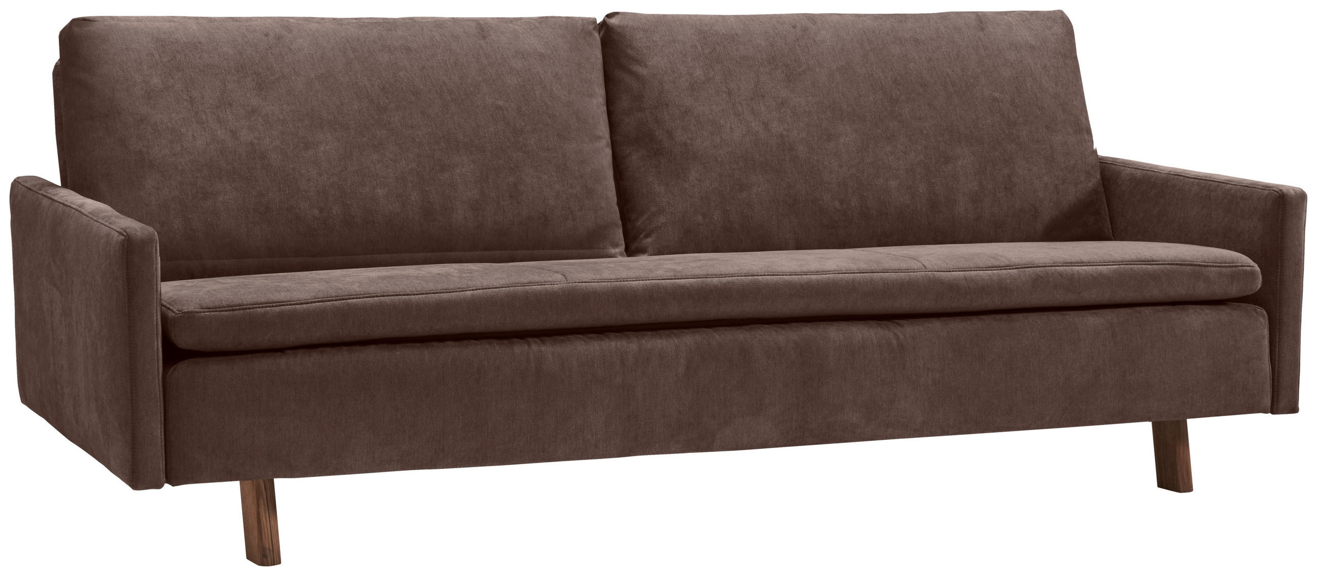 SCHLAFSOFA Flachgewebe Dunkelbraun  - Eichefarben/Dunkelbraun, KONVENTIONELL, Holz/Textil (220/85/98cm) - Carryhome