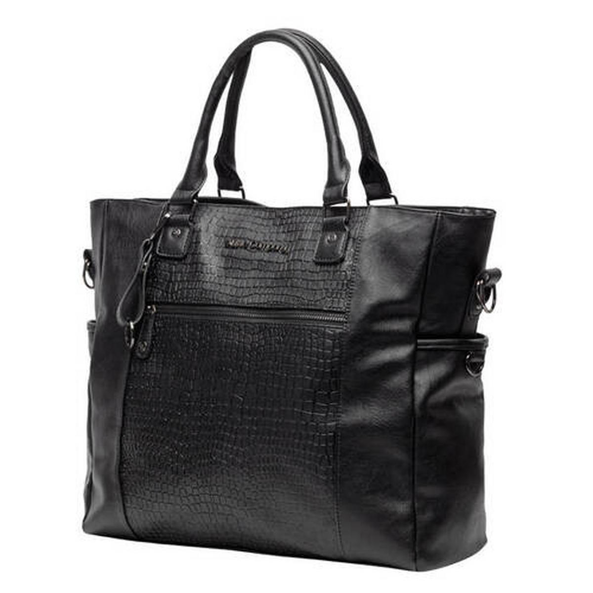 WICKELTASCHE Little Company  - Schwarz, Trend, Kunststoff/Textil (35/38/14cm)