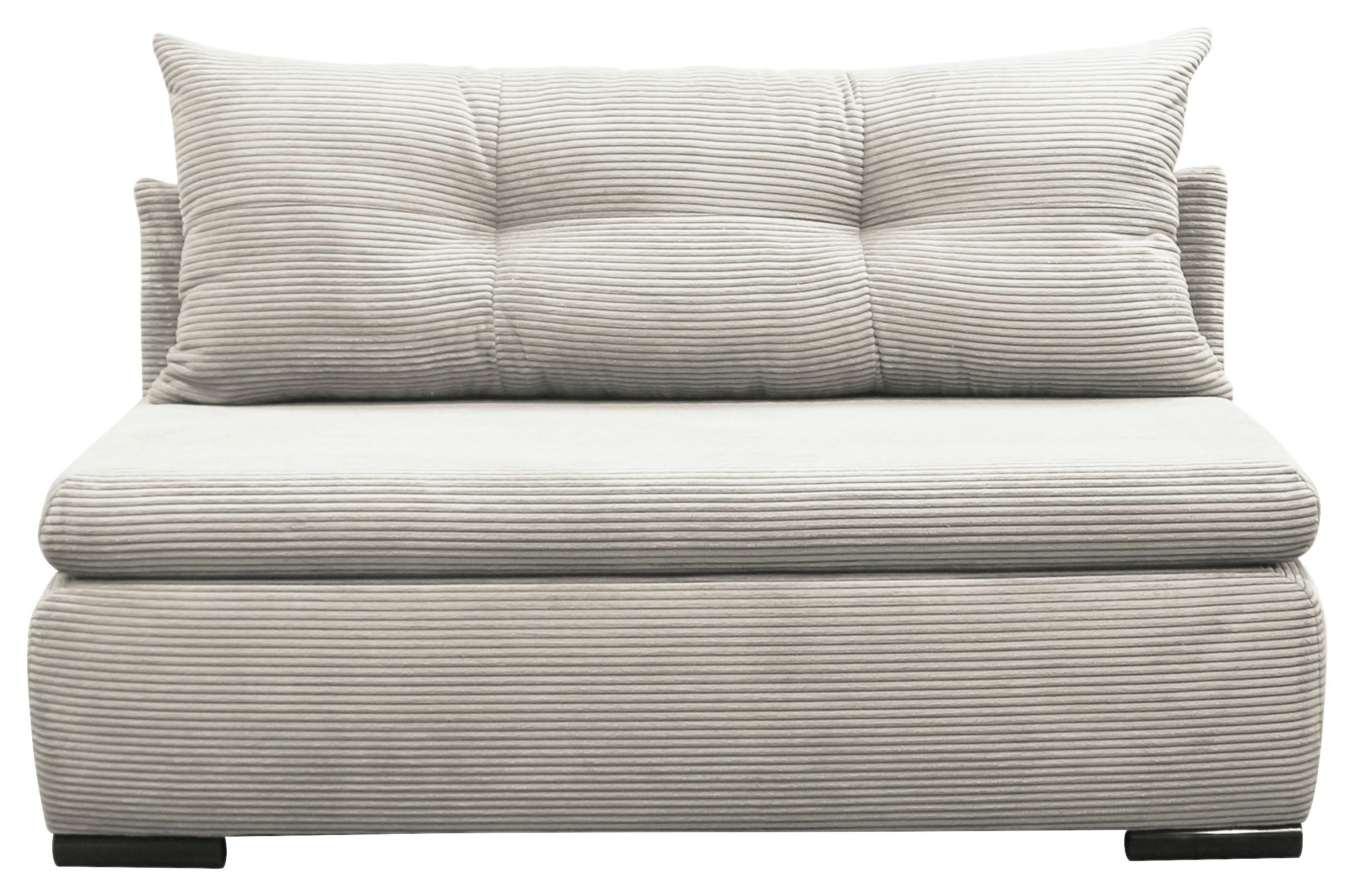 SCHLAFSOFA  mit Liegefunktion Cord Weiß  - Schwarz/Weiß, Design, Kunststoff/Textil (154/93/85cm) - MID.YOU