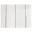 KLEIDERSCHRANK  in Weiß  - Alufarben/Weiß, KONVENTIONELL, Holzwerkstoff/Kunststoff (267/205/57cm) - Carryhome