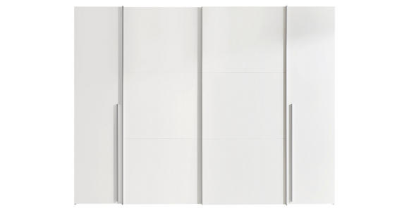 KLEIDERSCHRANK  in Weiß  - Alufarben/Weiß, KONVENTIONELL, Holzwerkstoff/Kunststoff (267/205/57cm) - Carryhome