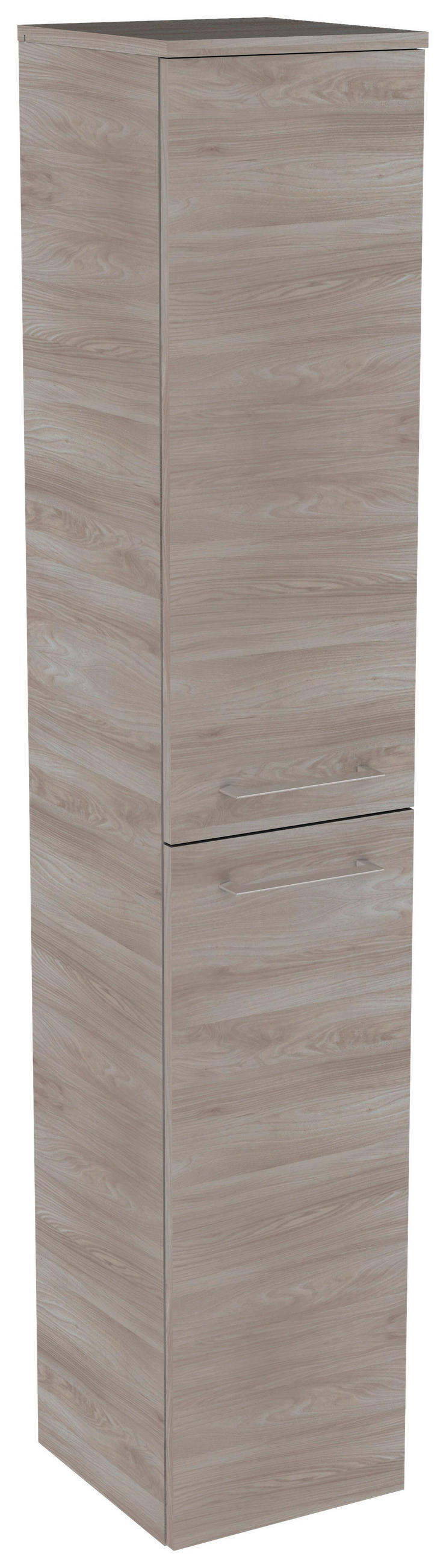 HOCHSCHRANK 30,5/160,5/32 cm  - Chromfarben/Eschefarben, MODERN, Glas/Holzwerkstoff (30,5/160,5/32cm) - MID.YOU