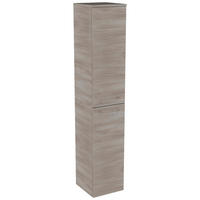 HOCHSCHRANK 30,5/160,5/32 cm  - Chromfarben/Eschefarben, MODERN, Glas/Holzwerkstoff (30,5/160,5/32cm) - MID.YOU