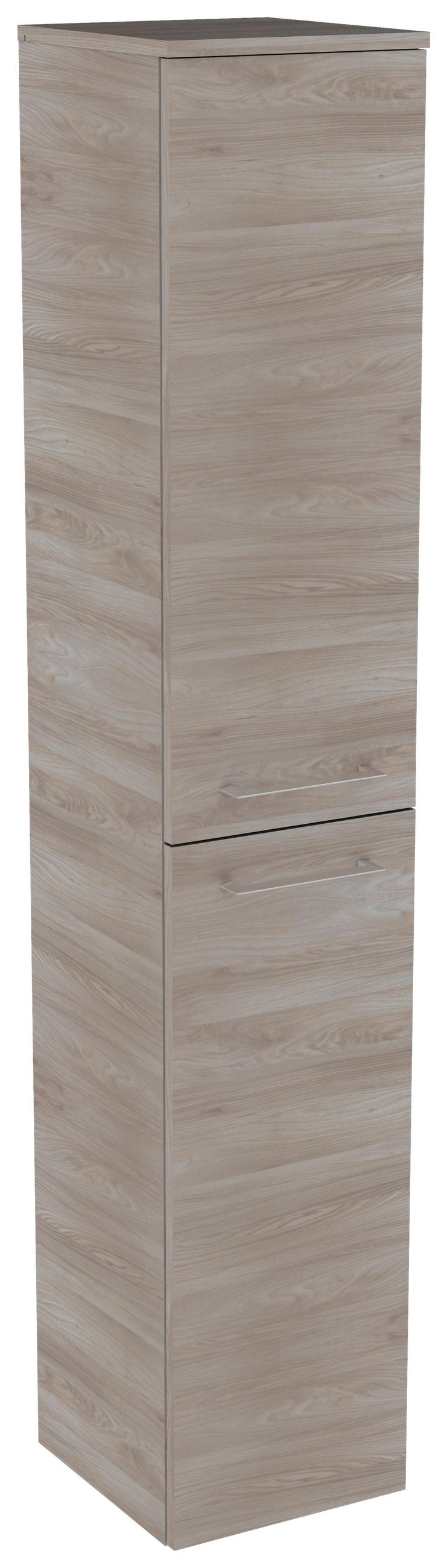 HOCHSCHRANK 30,5/160,5/32 cm  - Chromfarben/Eschefarben, MODERN, Glas/Holzwerkstoff (30,5/160,5/32cm) - MID.YOU